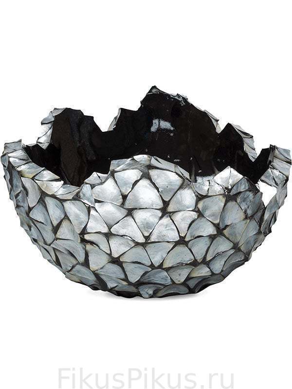 Кашпо Shell bowl mother of pearl silver-blue D70 H36 6FLA21957