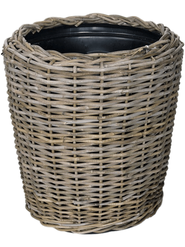 Drypot Rattan Раунд Серый D45×47 см