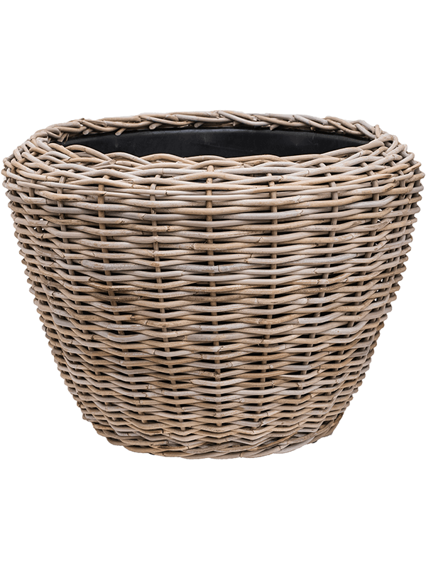 Drypot Rattan Раунд Серый Для Улицы D80×62 см