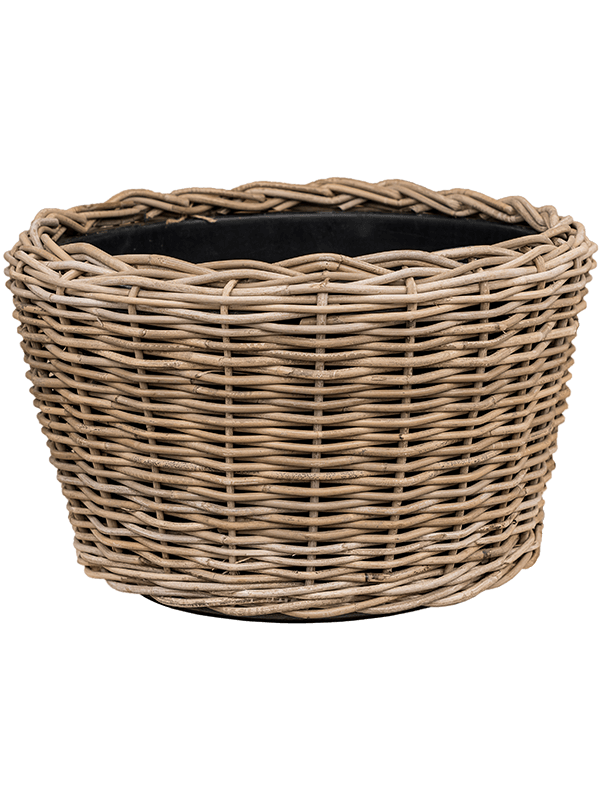 Drypot Rattan Раунд Серый D54×34 см