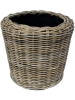 Drypot Rattan Раунд Серый D34×30 см