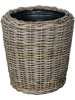 Drypot Rattan Раунд Серый D50×52 см
