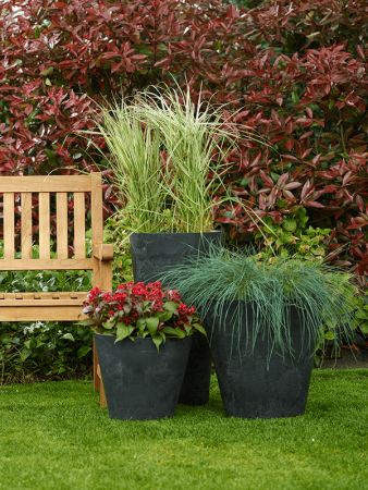 Artstone Клэр Горшок Чёрный D22×20 см