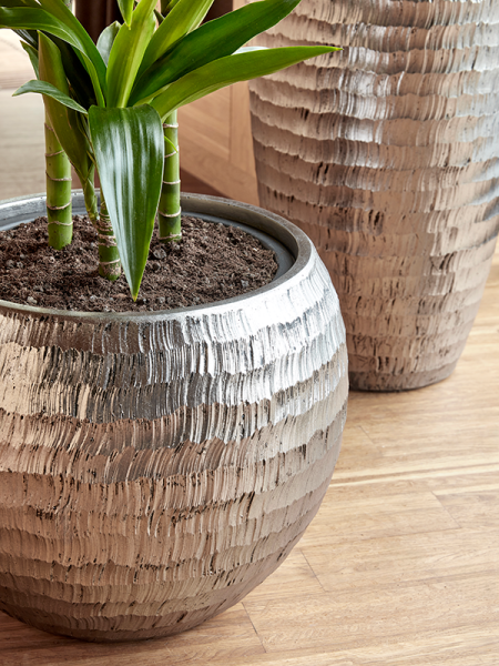 Baq Опус Hammered Глобус Серебристый С Вкладышем D40×32 см
