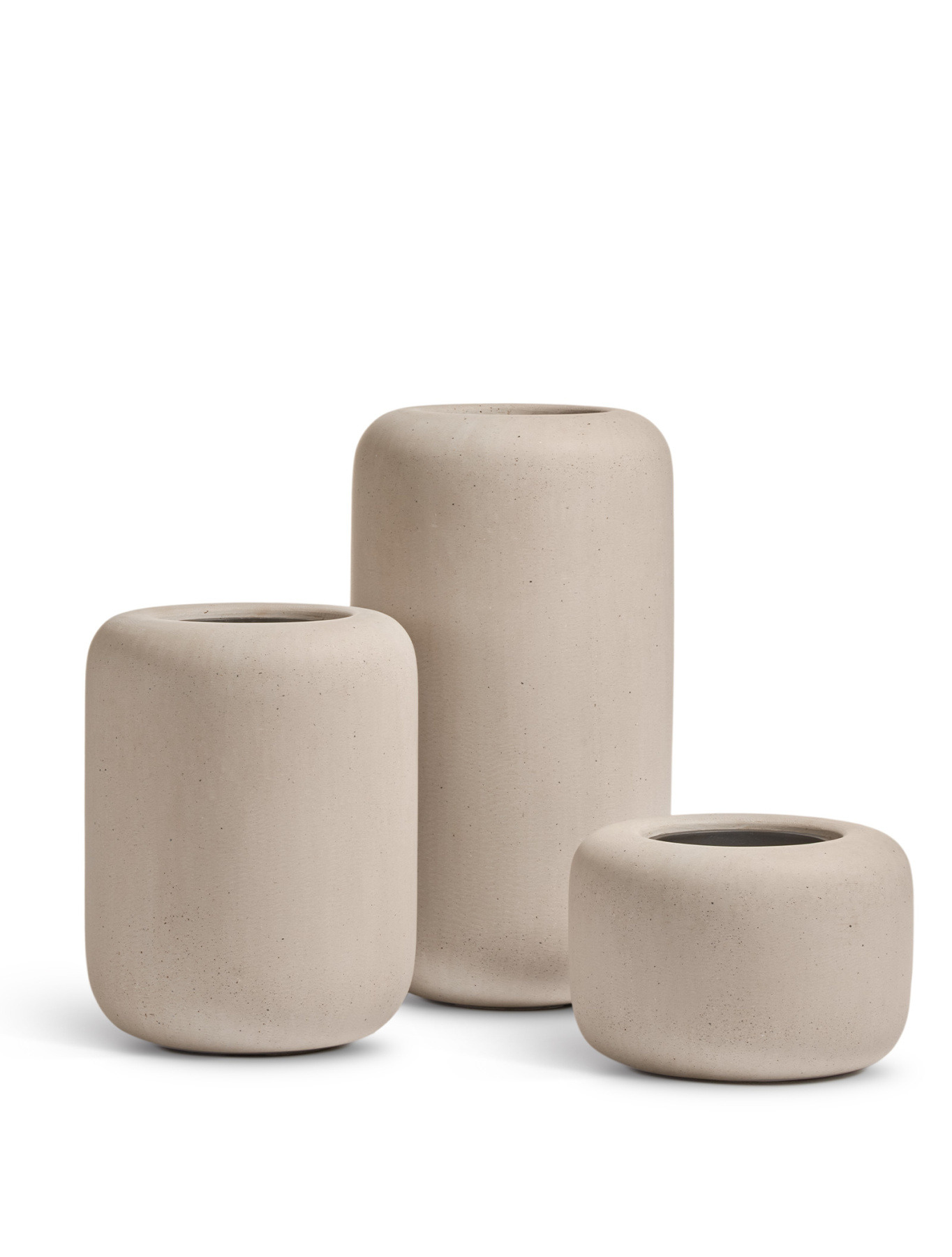 Кашпо TREEZ Effectory - Beton Bionic - Ton - Белый песок — 41.33-02-26-150-BE-28
